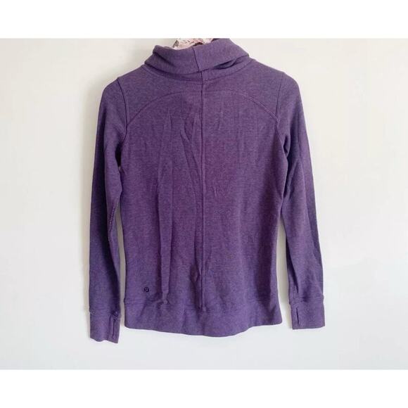 Lululemon In A Cinch Reversible Tee Heathered Deep Zinfandel Classic Stripe Sz 8 - Picture 3 of 10